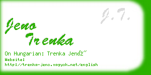 jeno trenka business card